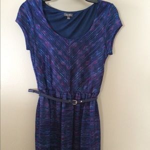 Cute multicolored formal dress with belt OFFER!