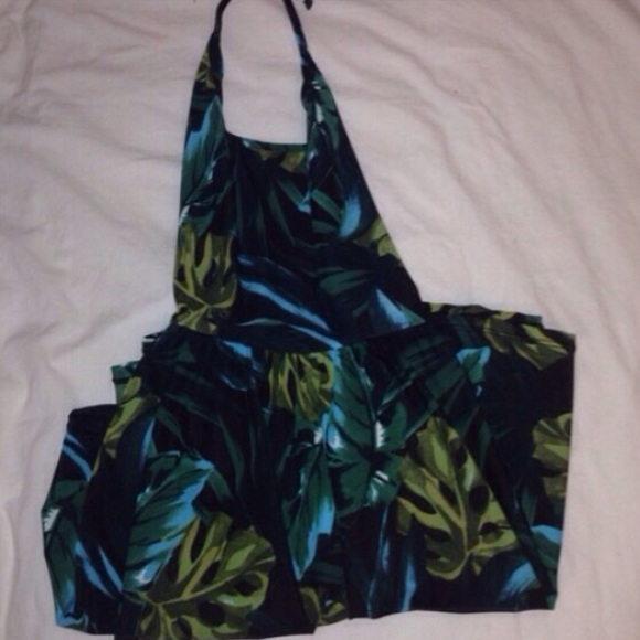 AA L heather halter dress