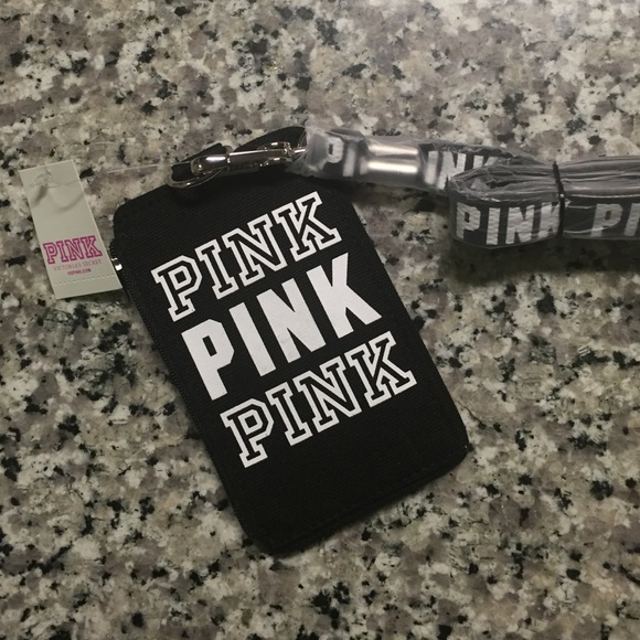 VS Pink Lanyard with wallet