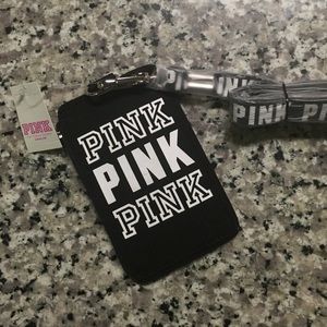 VS Pink Lanyard with wallet