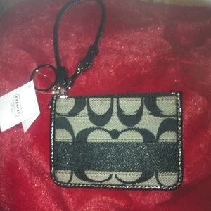 NWT Coach Signature key and id holder.