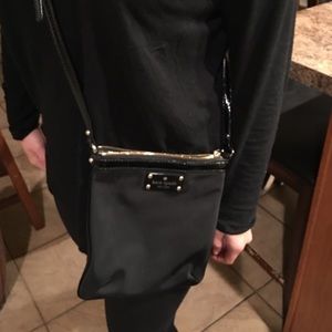 Black Kate Spade cross body bag
