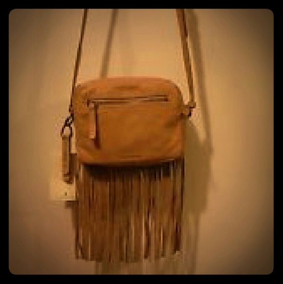 Genuine Leather Lucky Brand Fringe Crossbody