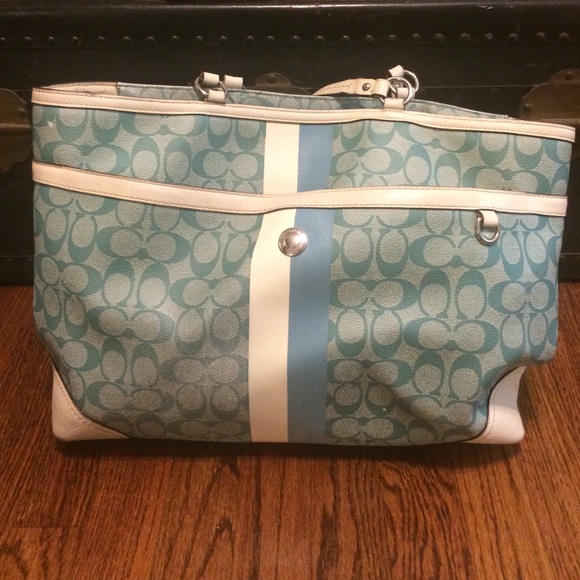 Coach Heritage Strip Tote Bag