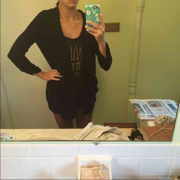 Black cardigan