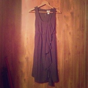 Grey ruffle maternity dress