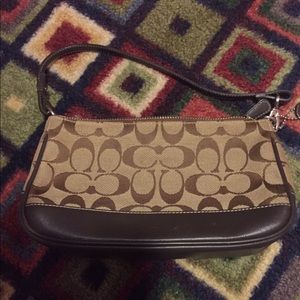 Brown Coach Signature Purse/Wristlet