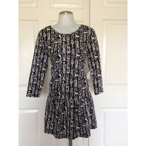 Forever 21 black print dress