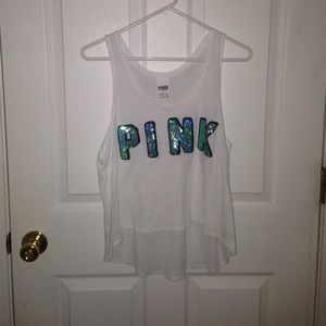 White PINK tank top