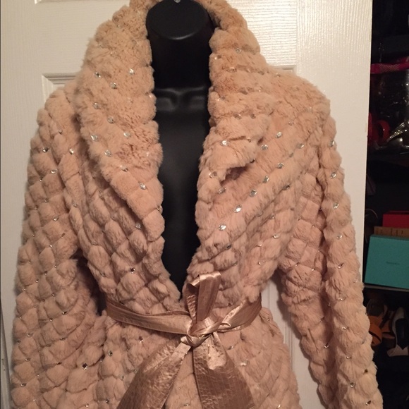 Bebe rabbit fur jacket