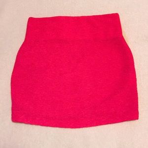 Hot pink mini skirt