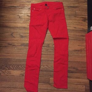 Red jeggings