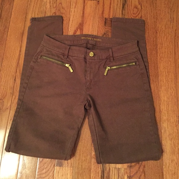 Michael Kors brown skinny jeans