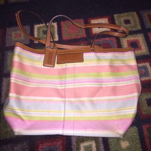 Multi colored Coach Purse/Tote Bag