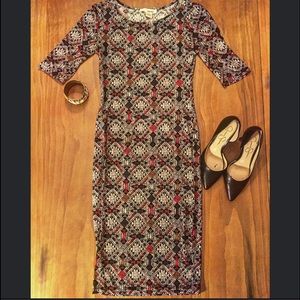Sans Souci Patterned Midi Dress