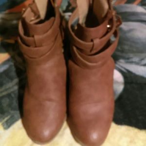 Brown booties deb