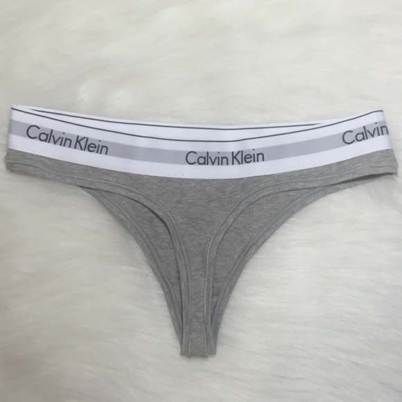 SOLD gray Calvin Klein thong underwear - Picture 2 of 3