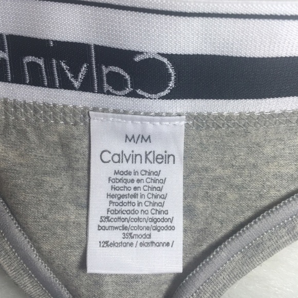 SOLD gray Calvin Klein thong underwear - Picture 3 of 3