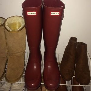 Lava red Hunter Boots size 10