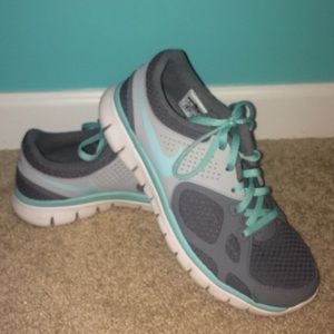 Super cute grey and teal nikes
