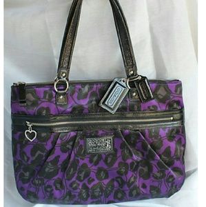Daisy Ocelot Print Coach Tote