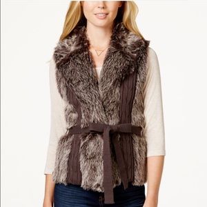 NWOT- XOXO Fur Vest