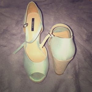 Forever 21 teal wedges