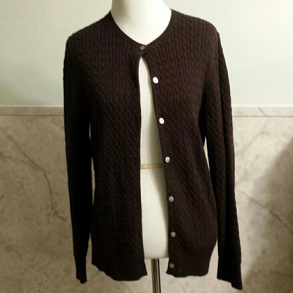 Chocolate Brown Cardigan Sweater