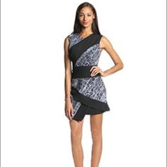 SOLD BCBG Tribal Print Asymmetrical Dress Size 6