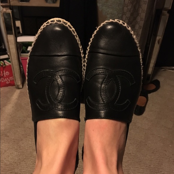 🍾SOLD🍾Chanel black lambskin Espadrilles 39 - Picture 2 of 4
