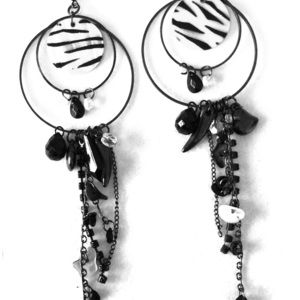 Arden B black bead earrings