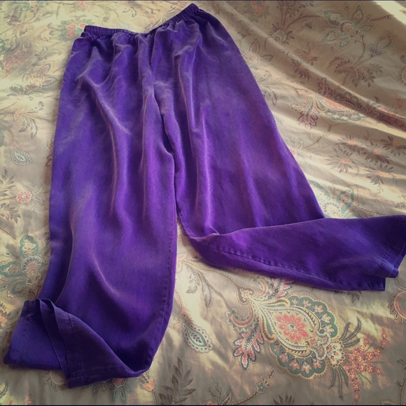 Vintage purple 100% silk pajamas by Nordstrom