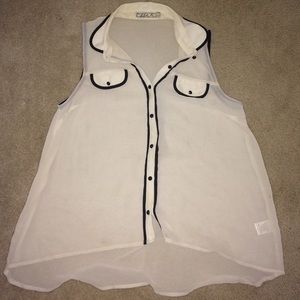 high low chiffon tank top