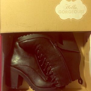 black combat boot heels