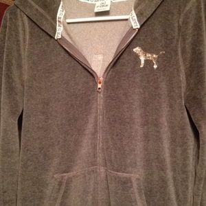 Victoria's Secret sequenced zip up hood.