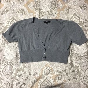 cropped cardigan.