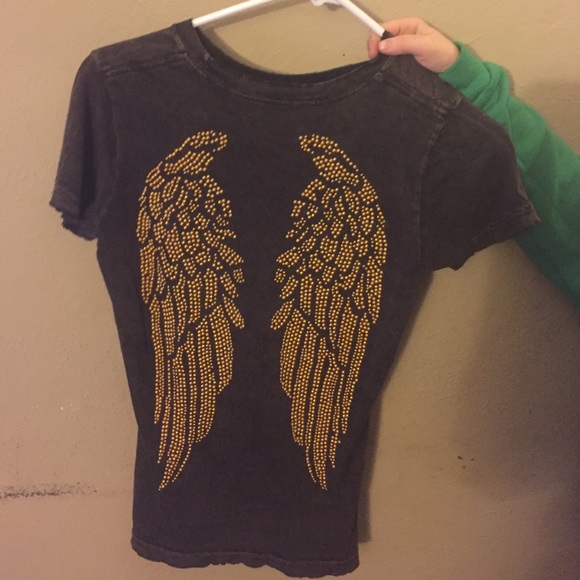 Brown and gold Sinful tee