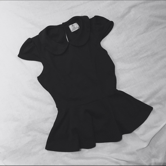 Urban Outfitters Black Peplum Top