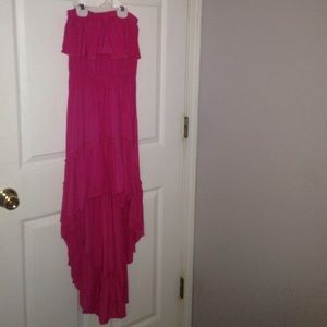 High low hot pink dress