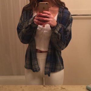 Dark blue and gray Flannel