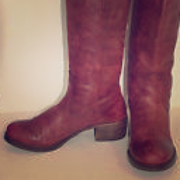 Lucky Brand Red Leather Boots