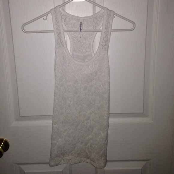 White crochet tank top