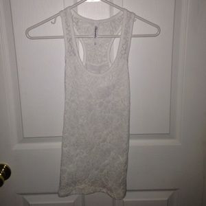 White crochet tank top