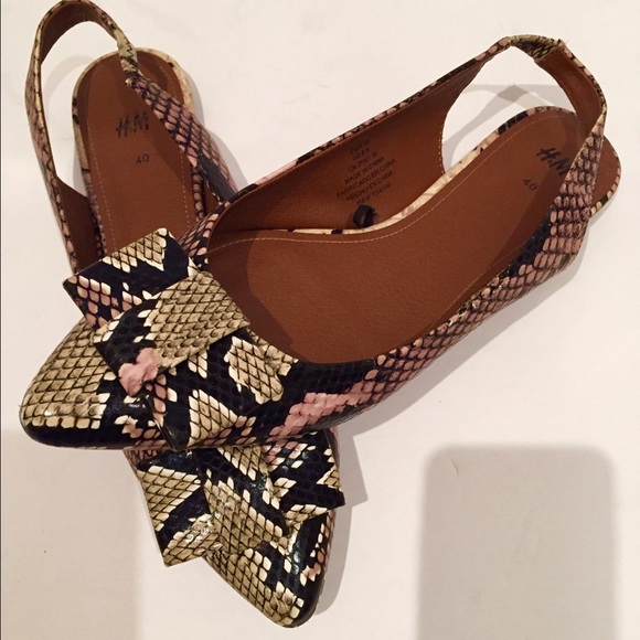 H&m Snake Skin Flat