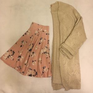 Pink Floral Skirt