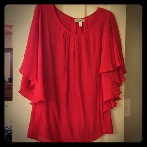 Red winged top sz XL