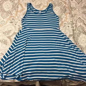 blue&white striped tank dress.