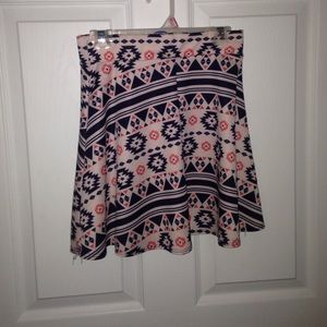 Aztec print skirt