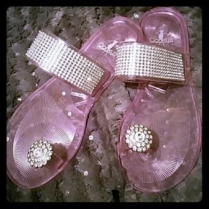 Pink jelly sandals