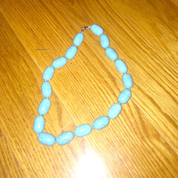 Teal Beaded Statement Necklace!